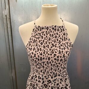 Leopard Print Halter Dress